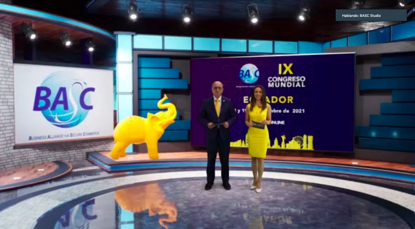 Momentos durante el lanzamiento de IX Congreso Mundial BASC 2021.